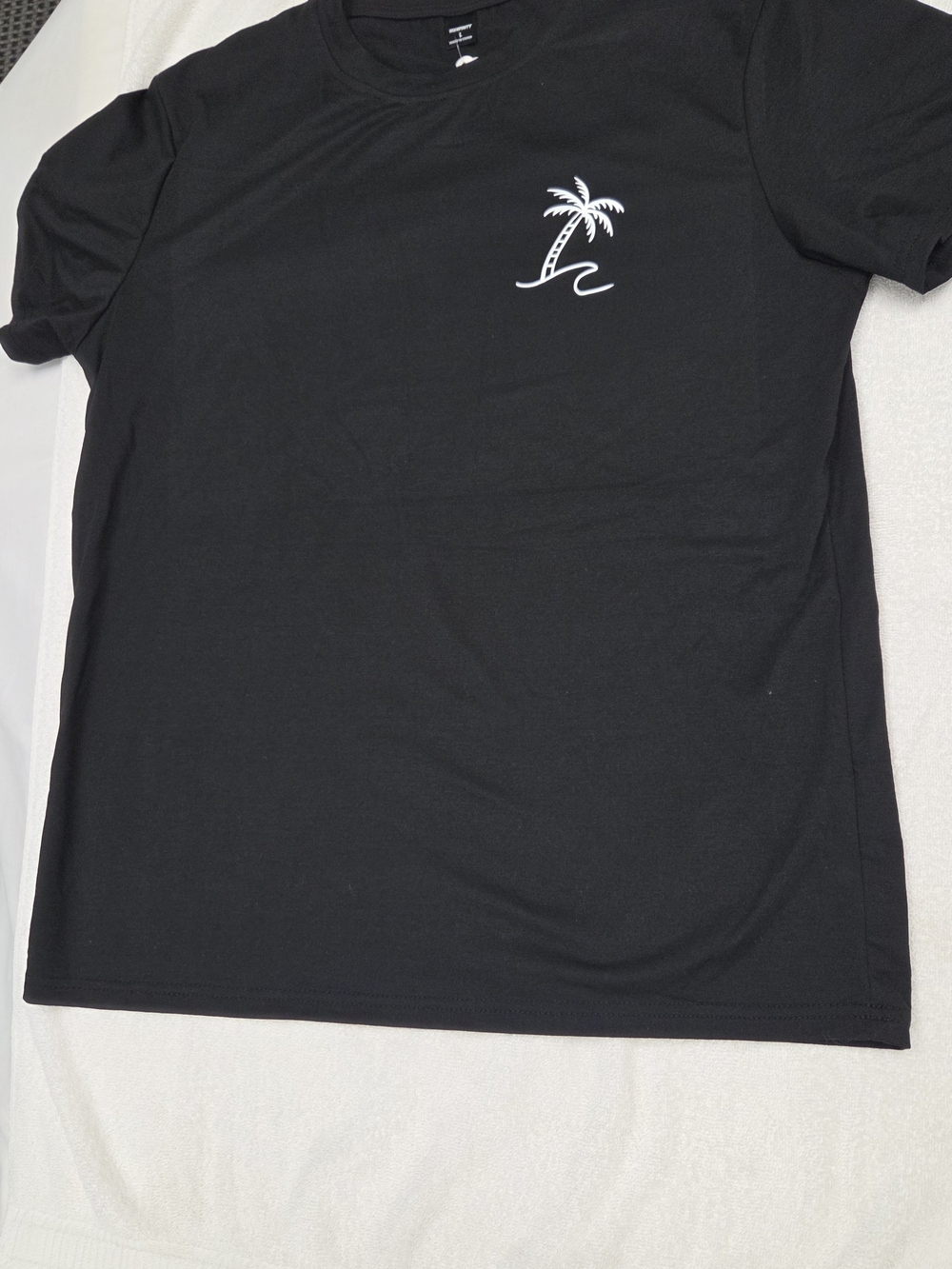 NFINITY Black Tee with White Palm Logo